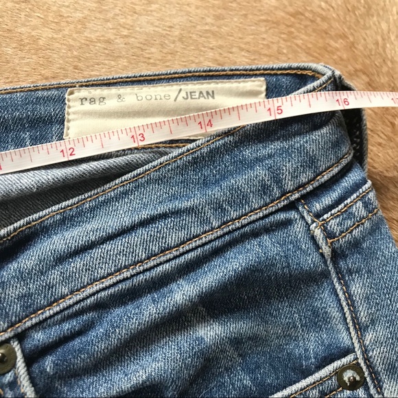 Rag & Bone Leather Knee Patch Boyfriend Jeans - Picture 5 of 6